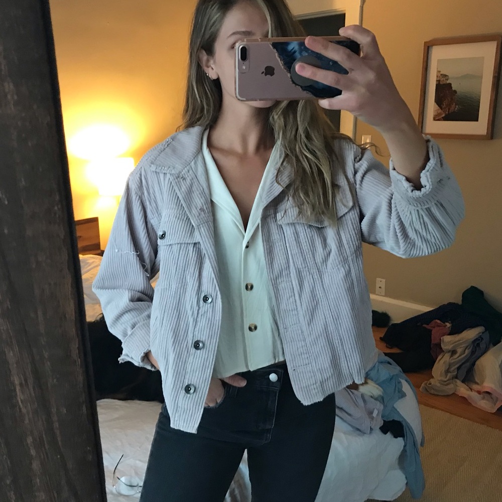 Light Blush Corduroy Jacket